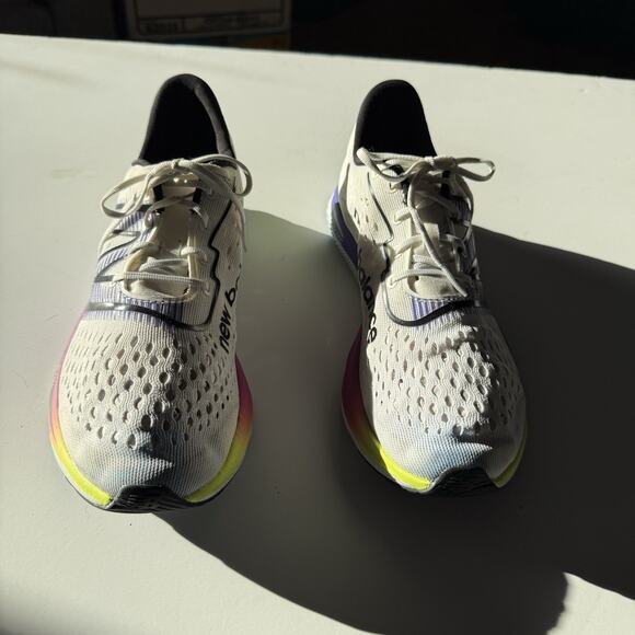 New Balance FuelCell SuperComp Elite v3 Women’s 10 Racing Shoes White Rainbow - Picture 4 of 9